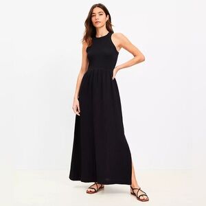 LOFT Beach Triple Cloth Mixed Media Maxi Pocket Dress, XL